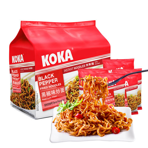 进口原味新加坡方便面KOKA
