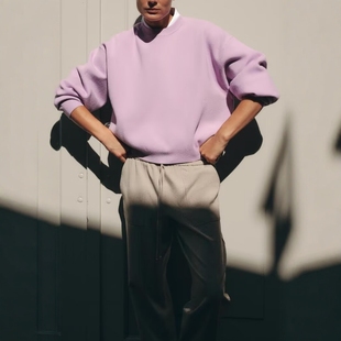 629 打底外穿多色选罗纹针织卫衣9598187 ZA外贸出口美式 基础款