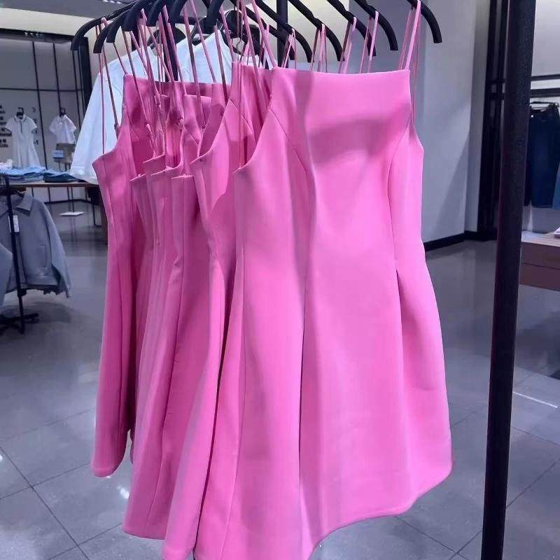 ZA外贸出口新品芭比粉收腰显瘦小个子吊带小粉裙连衣裙女2361777,女装/女士精品,连衣裙,淘宝优惠券,粉丝福利购,淘宝优惠卷