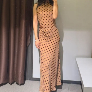 饰小波点蝴蝶结迷笛连衣裙 飘带装 5029219 背心款 ZA外贸出口女装