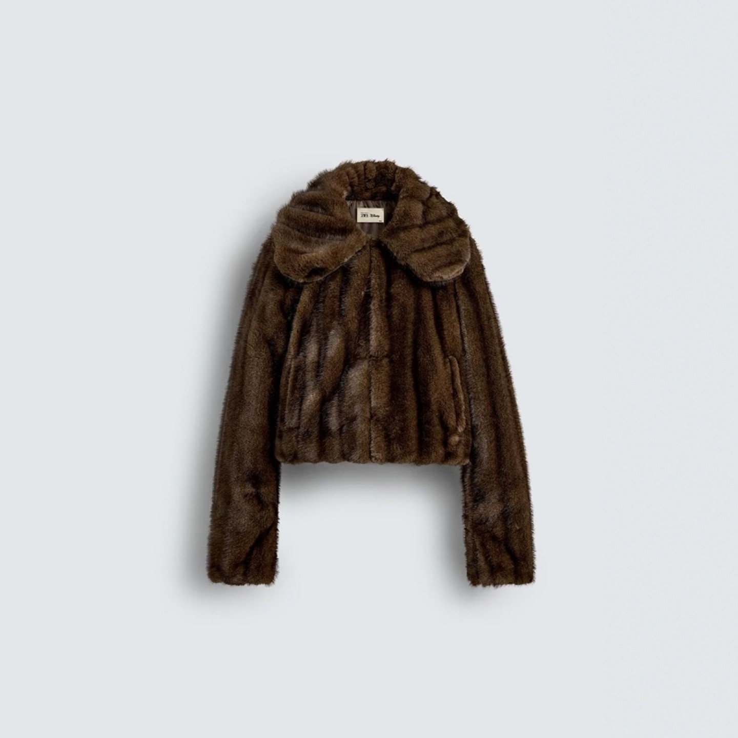 ZA外贸出口8338505大翻领软质休闲人造皮草效果夹克外套女4341938,女装/女士精品,短外套,淘宝优惠券,粉丝福利购,淘宝优惠卷