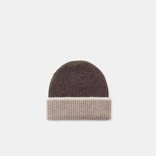 3739328 ZA外贸出口冬季 撞色拼接针织无檐帽 女装 707 新品