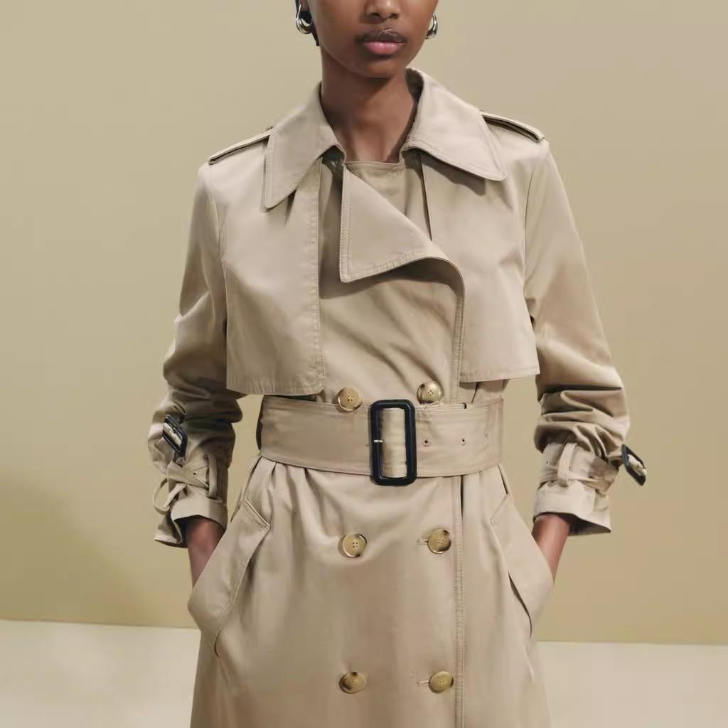 商务行政通勤配腰带风衣