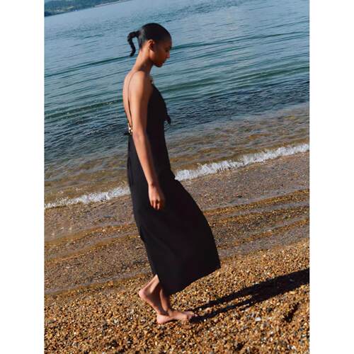 柜399！串珠镶嵌迷笛吊带连衣裙