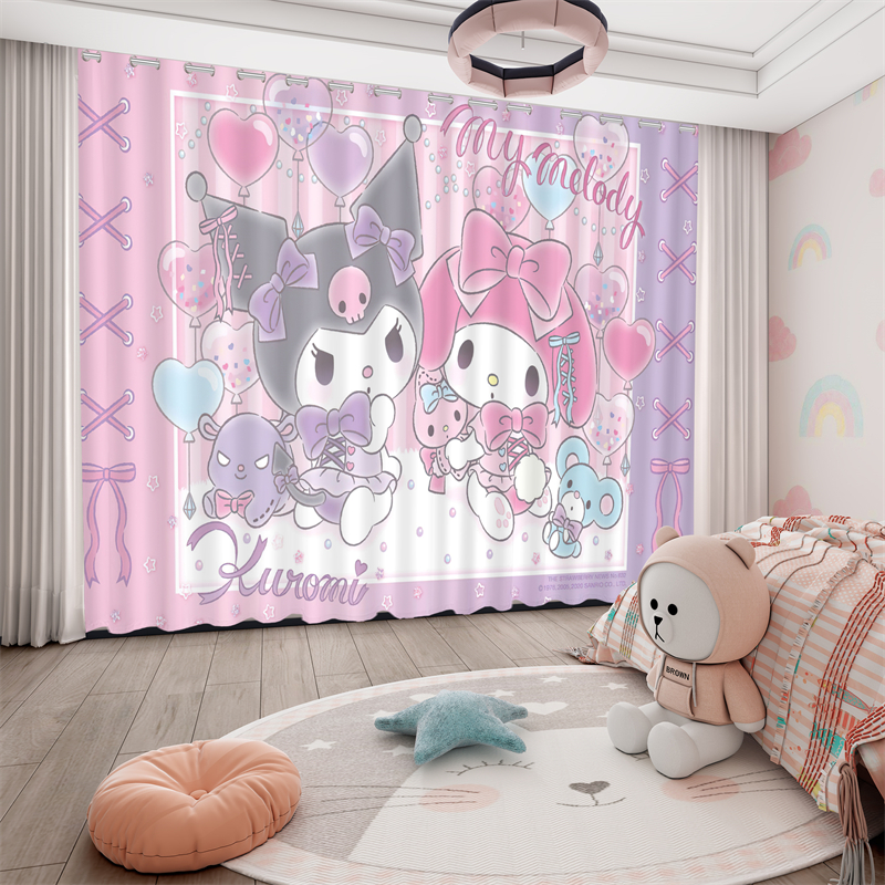 库洛米窗帘房间女孩公主风三丽鸥