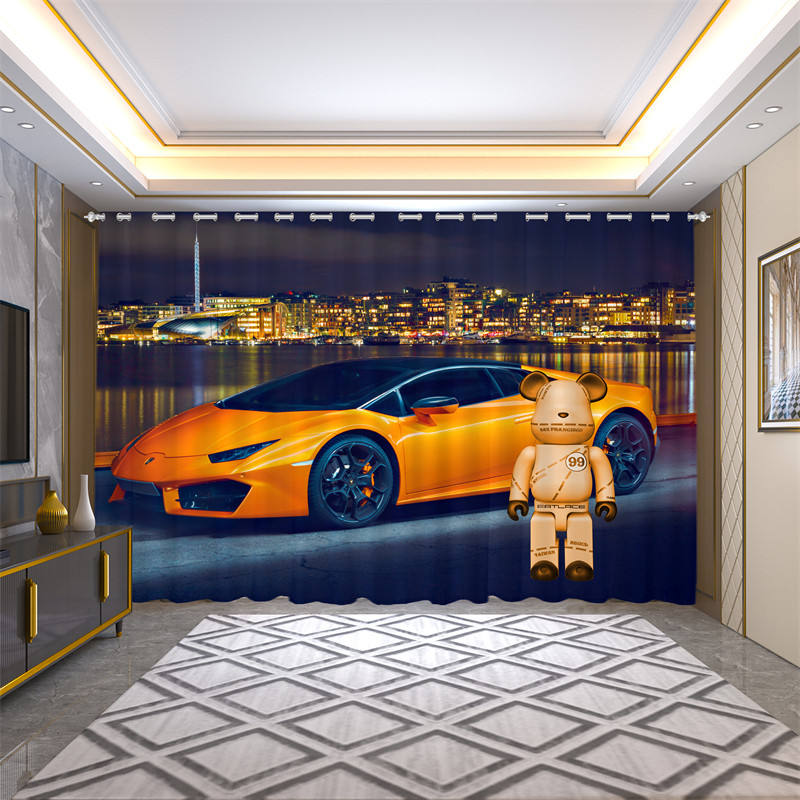 暴力熊网红直播背景隔断帘