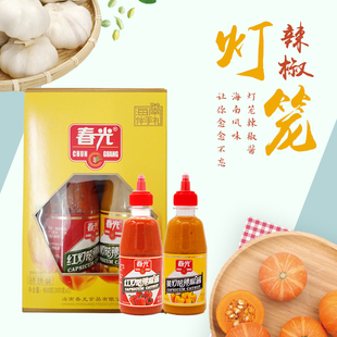 春光 灯笼酱挤挤瓶600g礼盒 海南黄灯笼辣椒下饭辣椒酱甜面酱家用