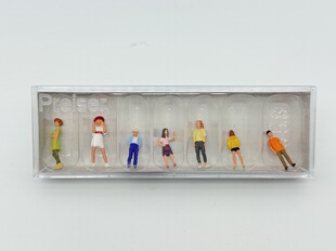 preiser 1:87比例微缩场景人偶模型微距摄影小人 10698年轻学生