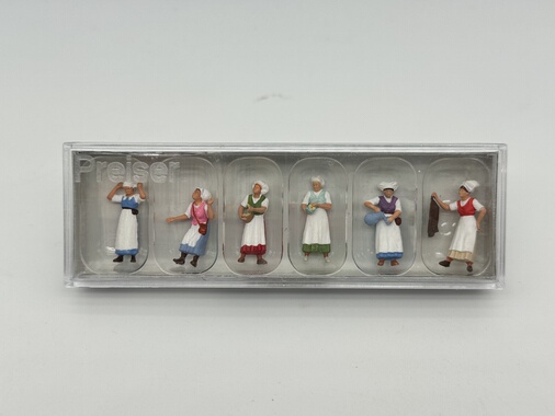 preiser 1:87比例微缩场景人偶模型微距摄影小人24760干农活妇女