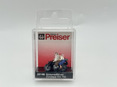 preiser小人微缩场景模型1:87HO微观小人道具28148 三轮摩托情侣