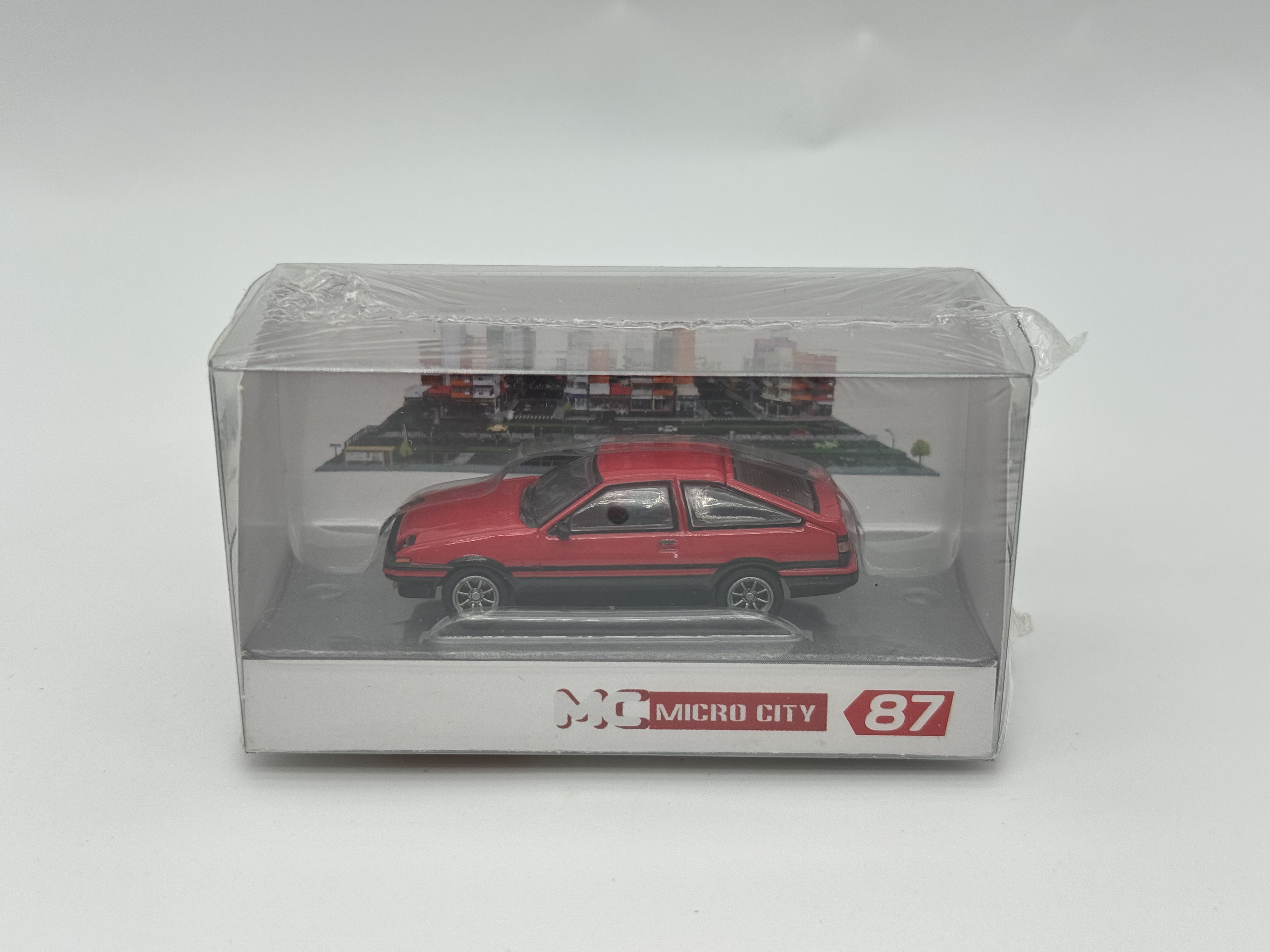 MC 微缩都市 1:87 HO 丰田AE86 藤原豆腐店 头文字D 塑胶汽车模型