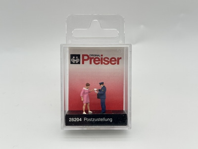 preiser小人微缩微距场景模型1:87HO微观小人道具28204邮差送信女