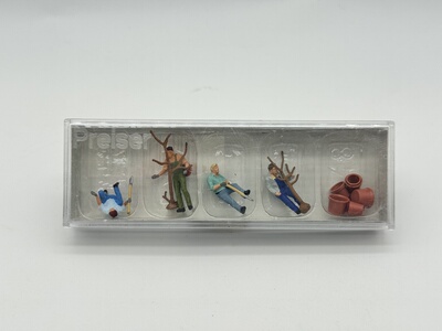 preiser 1:87比例微缩场景人偶模型微距摄影小人 10466 植树种树