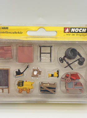 NOCH 微缩微距场景模型1:87HO微观小人道具 14806 工地施工现场