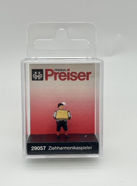 preiser小人微缩微距场景模型1:87HO微观小人道具29057 拉手风琴