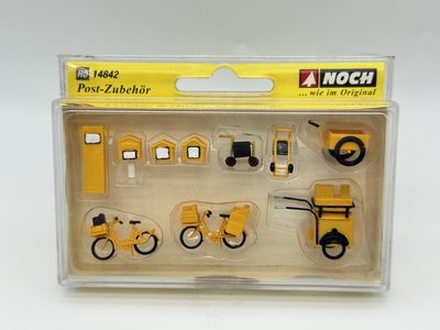 NOCH 微缩微距场景模型1:87HO微观小人道具 14842邮政服务配件车