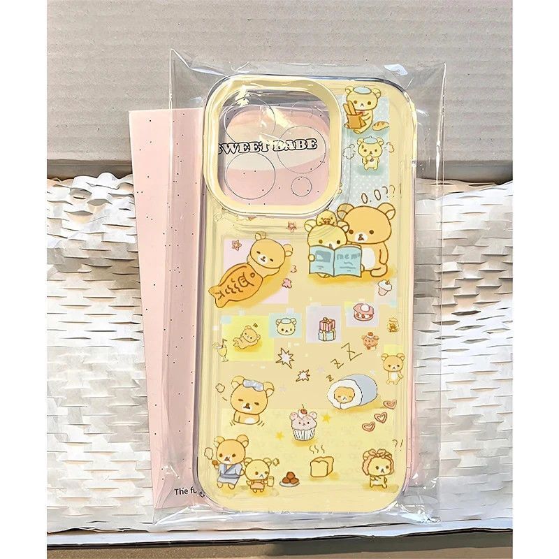 呆萌轻松熊卡通可爱苹果手机壳