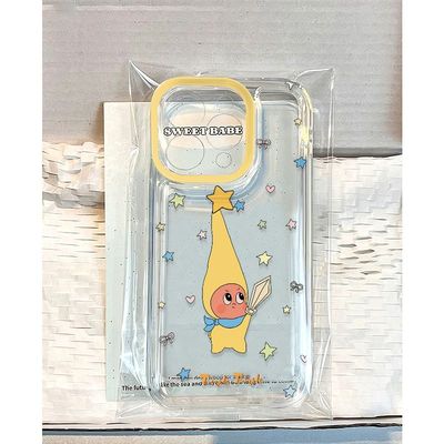 拔剑星星人卡通iPhone手机壳透明软外壳可爱图案保护套适用苹果17/16e/15promax/14plus/13mini/12/11p/xr/xs