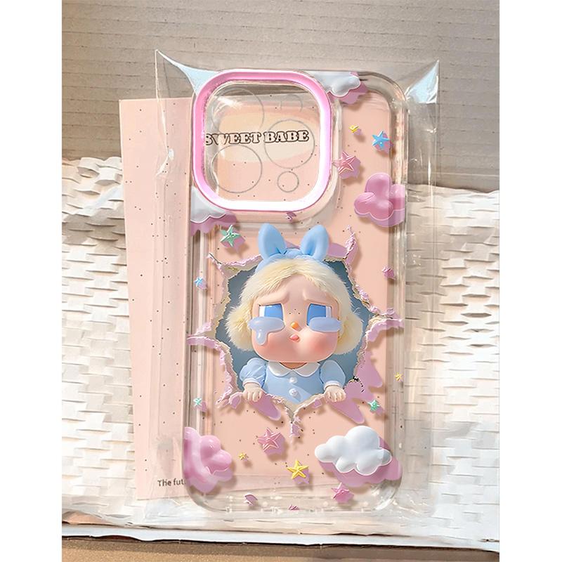 可爱卡通动漫手机壳透明软壳带创意潮玩保护套适用苹果iPhone17/16e/15promax/14plus/13mini/12/11pro/xr/xs