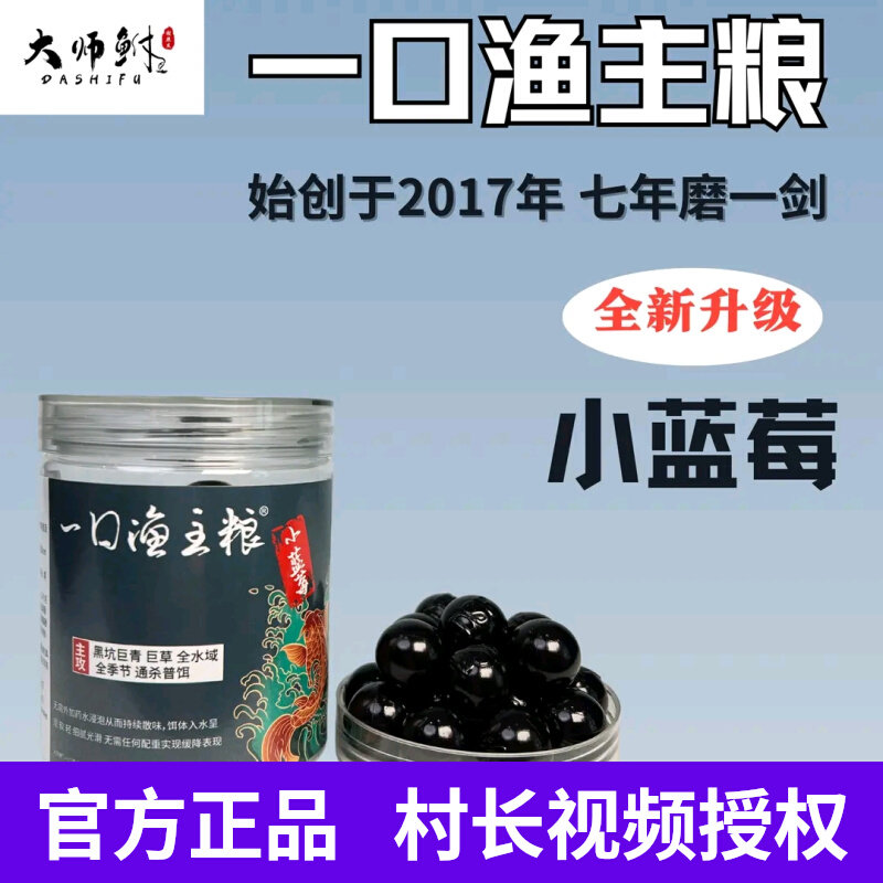 正品村长第一口主粮珠珠黑坑大物一口渔青鱼草鱼拟饵缓沉蓝莓假饵