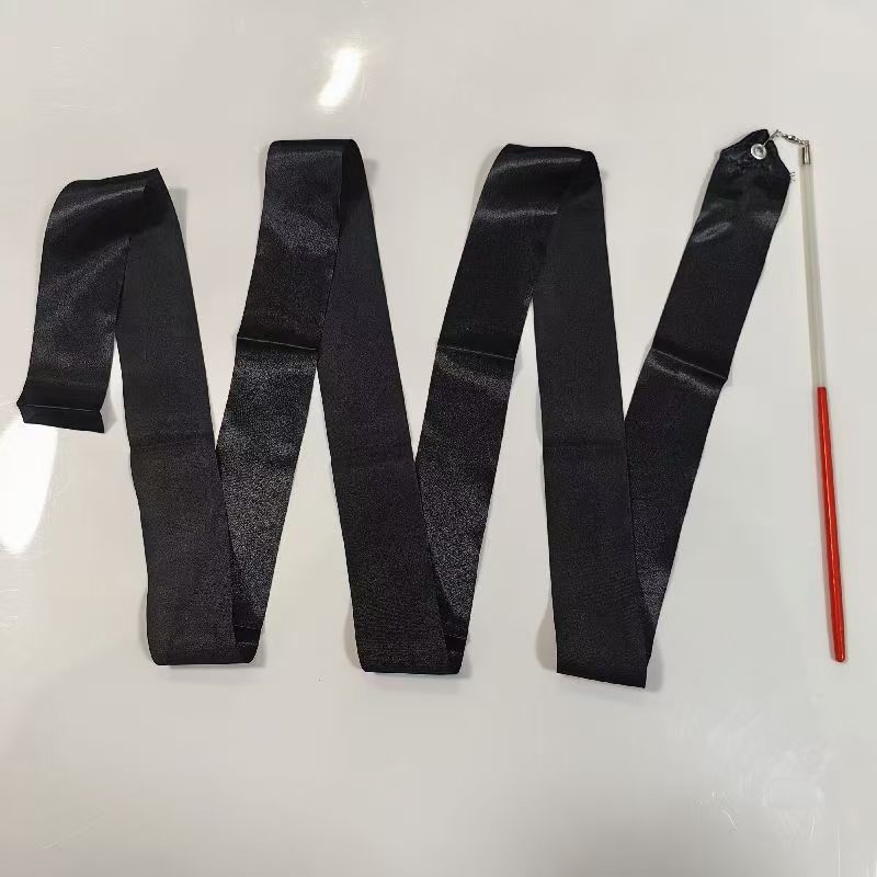 白色黑色艺术体操彩带丝带舞蹈飘