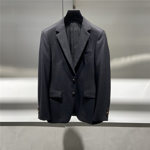 现货CNC男装 羊毛休闲西服单西3710AN 25秋冬内里logo字母印花男士