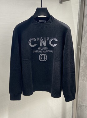 现货CNC男装 25秋冬logo字母嵌花男士羊毛针织衫毛衣 352029