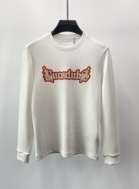 现货Dartin Bonaparto 25秋冬双刀logo字母印花时尚男士长袖T恤