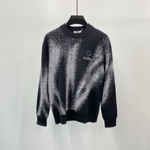 Karl Lagerfeld 25秋冬老佛爷logo字母刺绣时尚男士羊毛针织衫