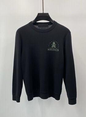 现货Dartin Bonaparto 25秋冬双刀logo字母烫钻男士羊毛针织衫