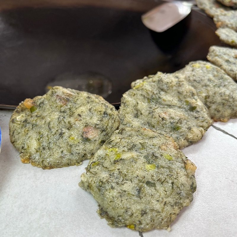 舌尖上的野菜新鲜蒿子粑粑 现做农家特产手工米面粑粑糕点零食