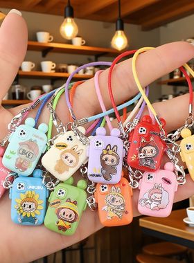 娃娃屋dollhouse迷你卡通手机壳挂件模型创意挂脖配件拉布布挂饰