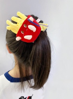 麦门永存汉堡薯条发圈2025新款扎头绳甜美卡通女生秋冬橡皮筋