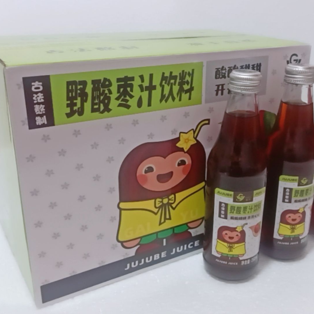 阜平特产；盖宇酸枣汁，野酸枣汁，酸枣汁，饮品（250mlx15瓶）