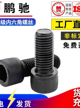 EG鹏驰公制合金钢12.9级内六角螺丝杯头铁制黑色M3M4M5M6M8M10