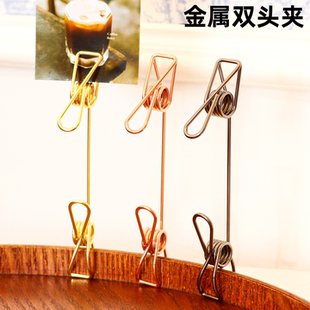 菜单架子金属夹柜台展示牌夹产品介绍便签夹广告牌促销价格标识牌