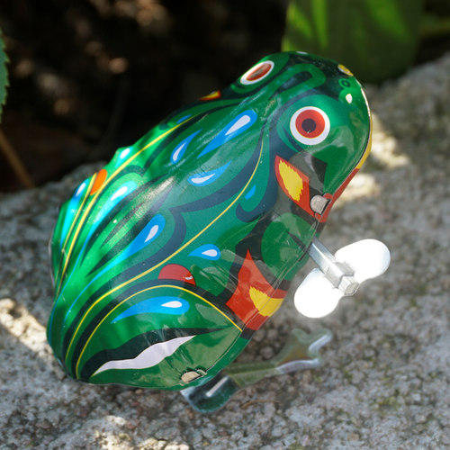 铁皮青蛙小老鼠玩具7080怀旧发条