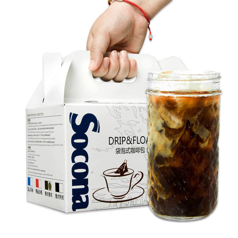 socona冷萃拿铁冰咖啡 袋泡现磨黑咖啡 新鲜烘焙25片