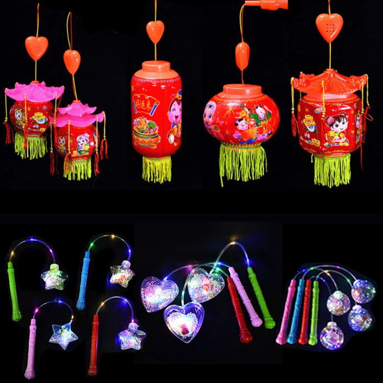 新年儿童发光玩具灯笼 中秋节儿童手提小灯笼音乐元旦发光灯笼