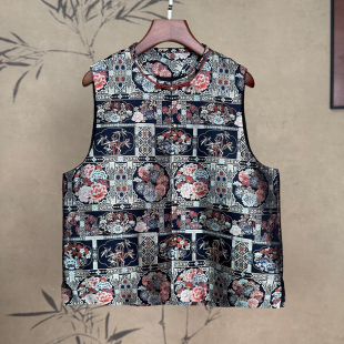 螺钿系列高配手工扣马甲 三马品牌带钢印 卷卷新中式 春华秋实