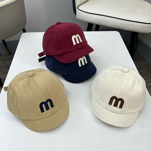 ins网红同款 时尚 韩版 3岁男女宝宝字母短檐鸭舌帽 儿童帽子春秋季