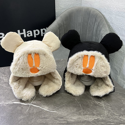 儿童雷锋帽冬季出游加厚加绒保暖