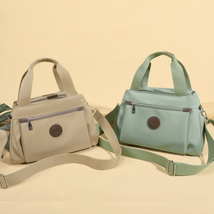 轻便防水尼龙布手提包休闲百搭单肩包多拉链牛津布大容量斜挎包