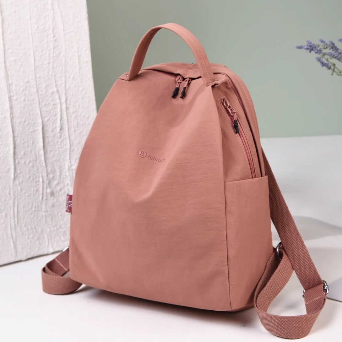 轻便防水双肩包女2025新款多隔层大容量背包休闲百搭徒步旅行包包,箱包皮具/热销女包/男包,双肩背包,淘宝优惠券,粉丝福利购,淘宝优惠卷