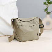 牛津布斜挎包女小众设计感单肩包多隔层防水尼龙布包女迷你小背包