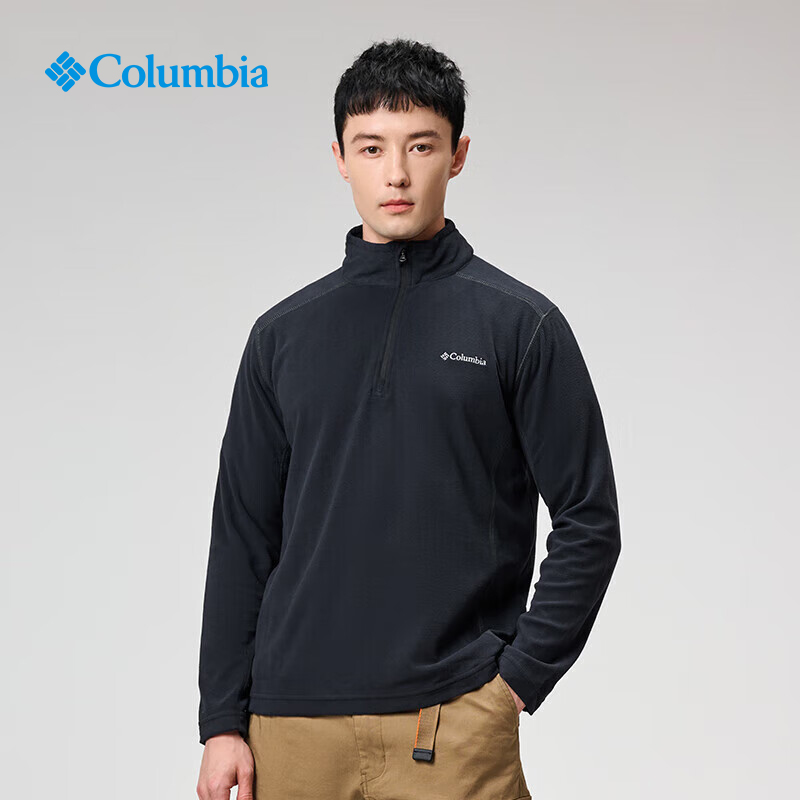 哥伦比亚户外抓绒衣男防风保暖