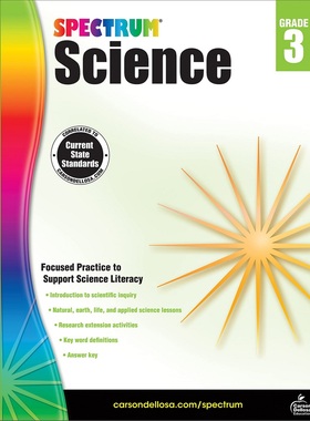 现货 英文原版 Spectrum Science, Grade 3 Spectrum 科学，3年级