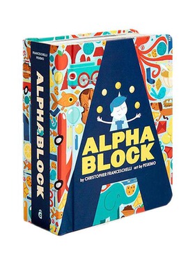 现货 英文原版 字母块绘本 宝宝英语绘本启蒙幼儿 Alphablock字母启蒙认知趣味童书 零基础0-3岁儿童早教书