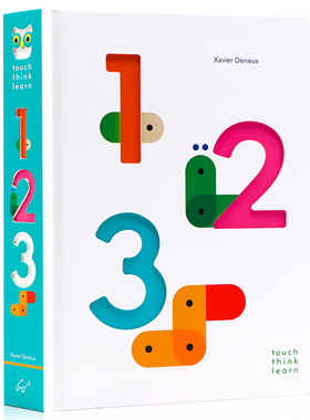 现货 英文原版 小手摸摸全知道 123数字触摸纸板书 TouchThinkLearn 123 绘本 儿童数字认知 艺术早教启蒙 艺术大师Xavier Deneux