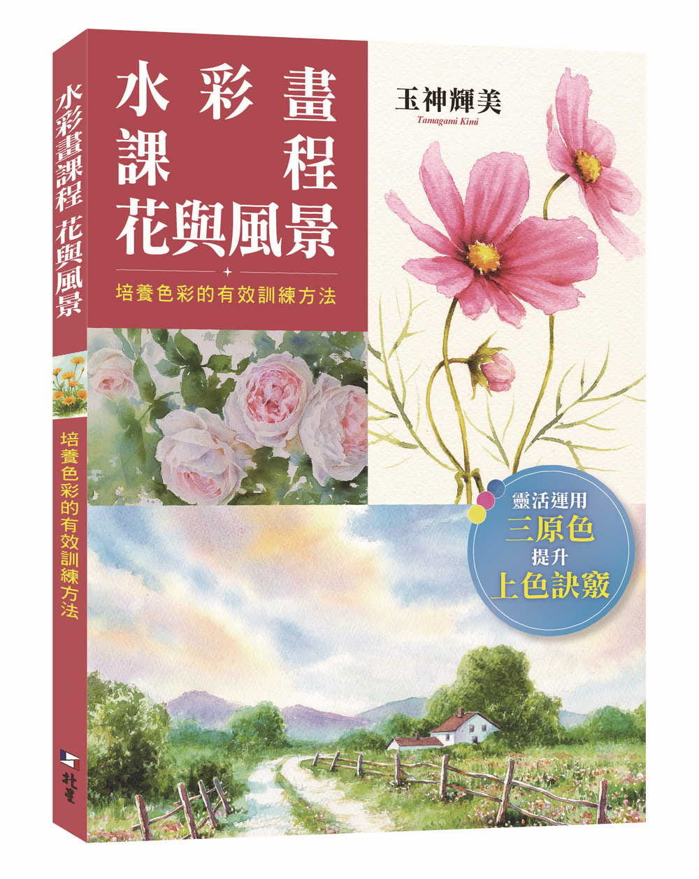 预售 玉神辉美 水彩画课程 花与风景:培养色彩的有效训练方法 北星
